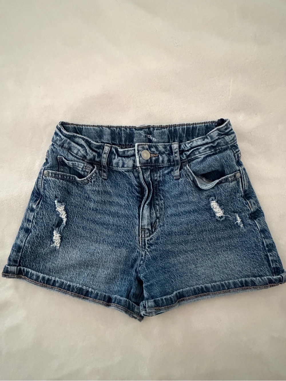 Target Blue Elastic Waist Kids Denim Shorts